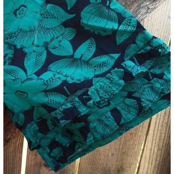 Sundance Teal Leaf Print Jumpsuit - Picture 5 of 9